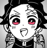 Profile picture (tanjiro anime pfp) with dims of 578x599 and size of 263.35 KB