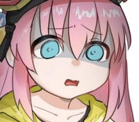 Profile picture (boochi the rock anime pfp) with dims of 385x340 and size of 154.85 KB