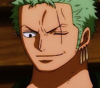 Profile picture (zoro anime pfp one eye) with dims of 368x325 and size of 139.07 KB