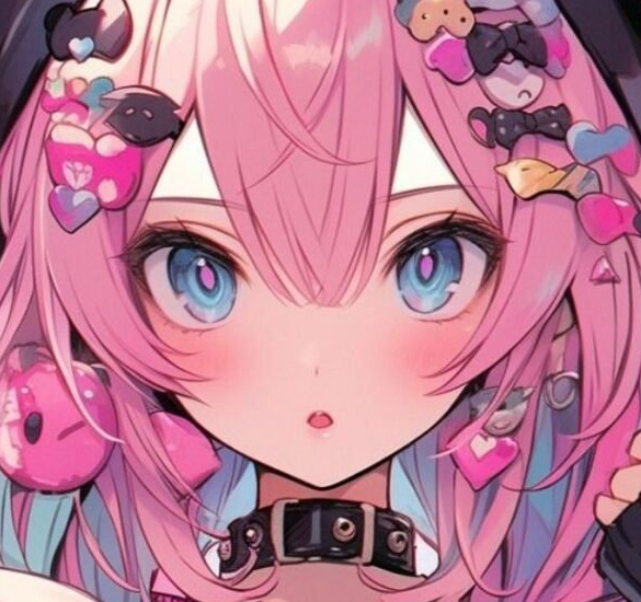 Profile picture (pink anime pfp) with dims of 585x550 and size of 439.71 KB